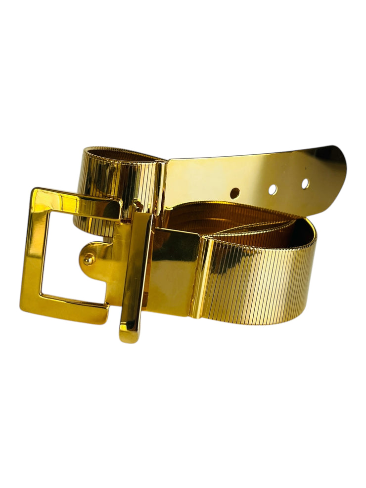 Gold Metal Modenist Mesh Belt