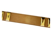 Caramel Leather Gold Stud Belt