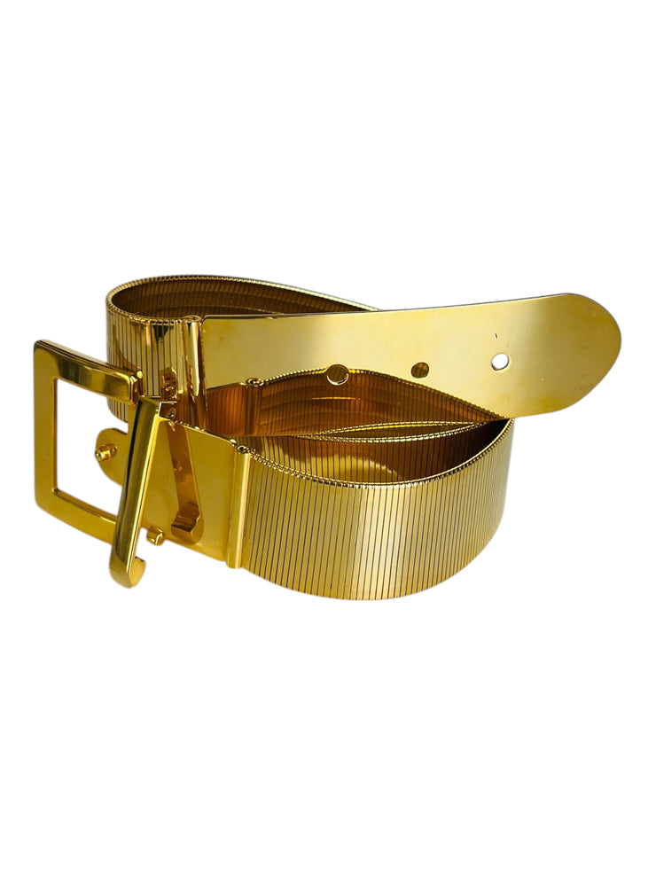 Gold Metal Modenist Mesh Belt