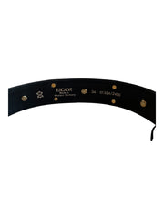 Leopard Green Leather Belt