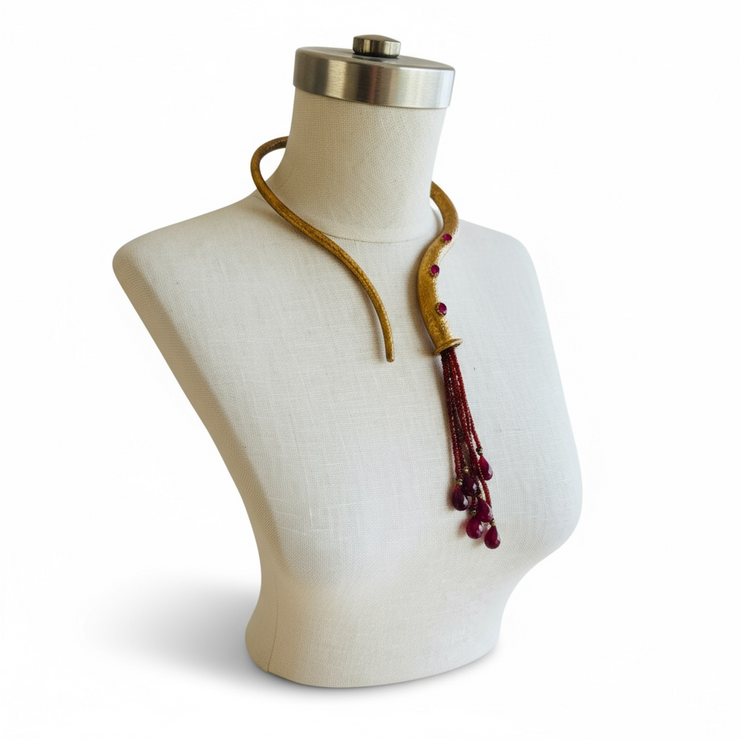 Turkish Ruby Torque Necklace
