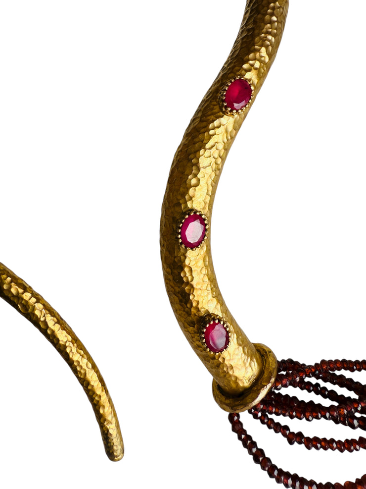 Turkish Ruby Torque Necklace