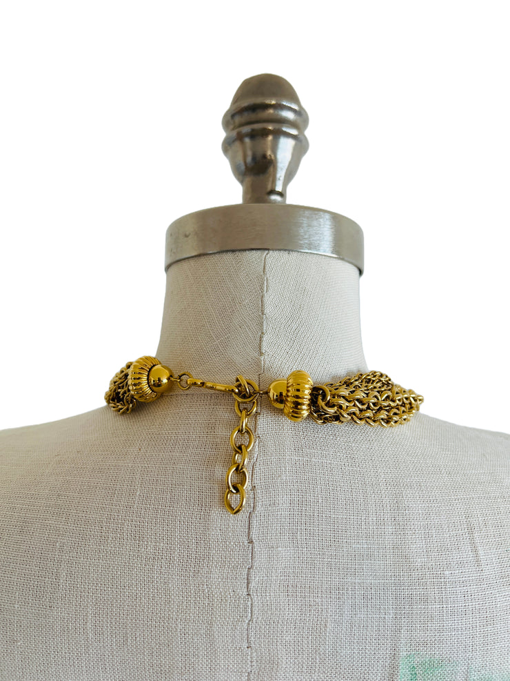Heavy Multi Chain Choker Necklace