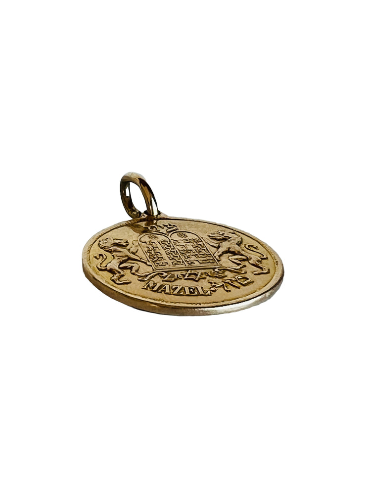 14k Lions of Judah Medallion Pendant