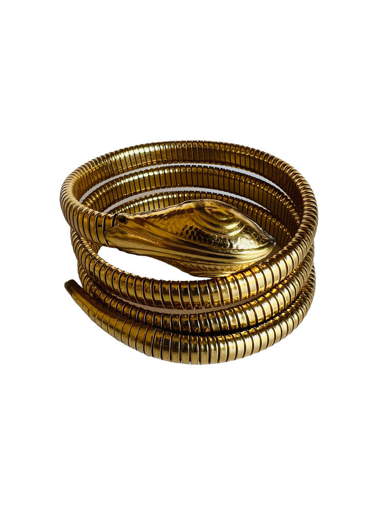 Victorian Coiled Gold Snake Bracelet