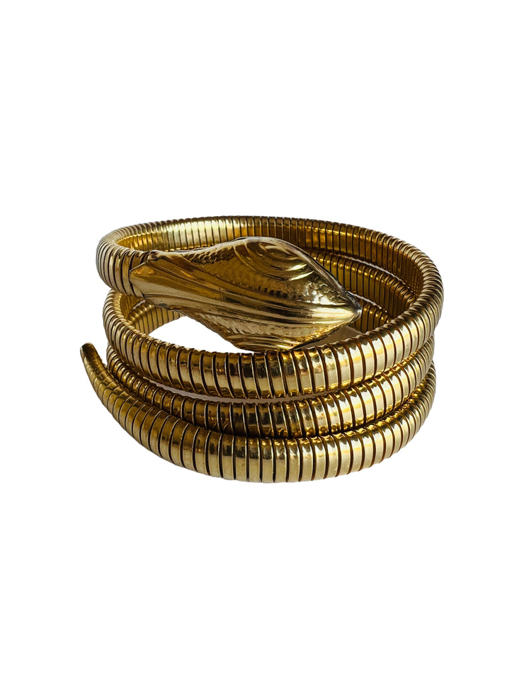 Victorian Coiled Gold Snake Bracelet