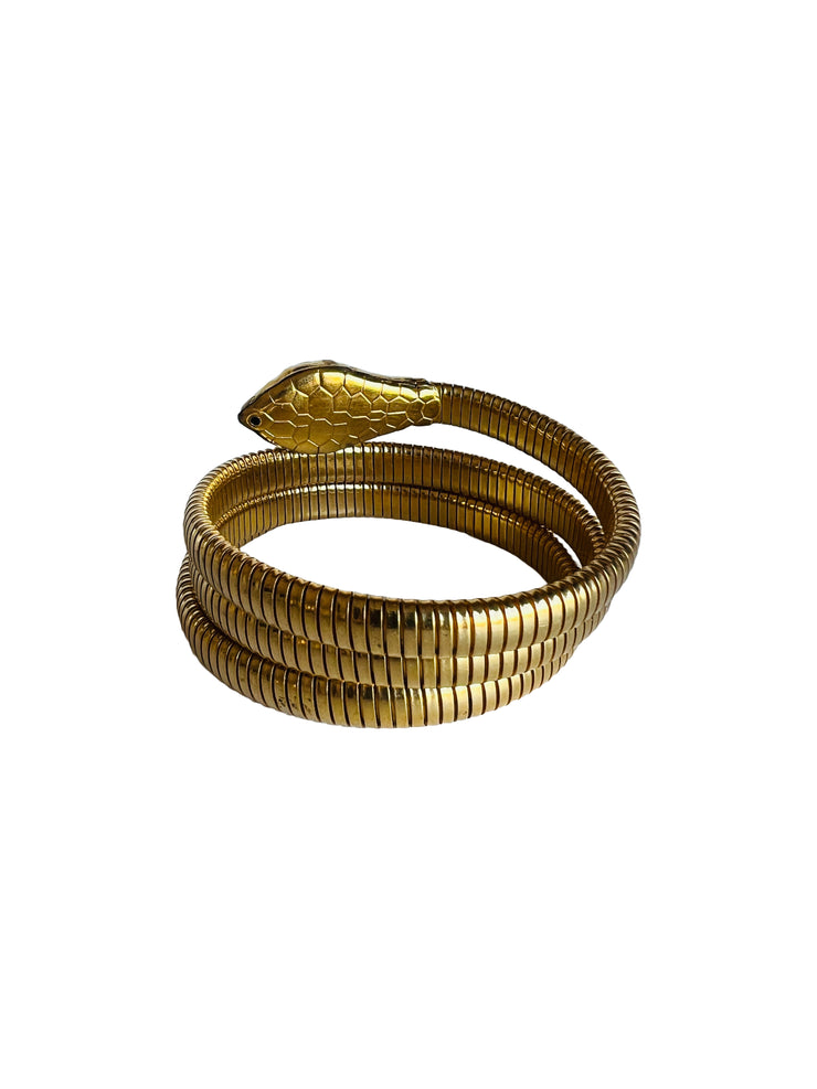 Victorian Coiled Gold Snake Bracelet