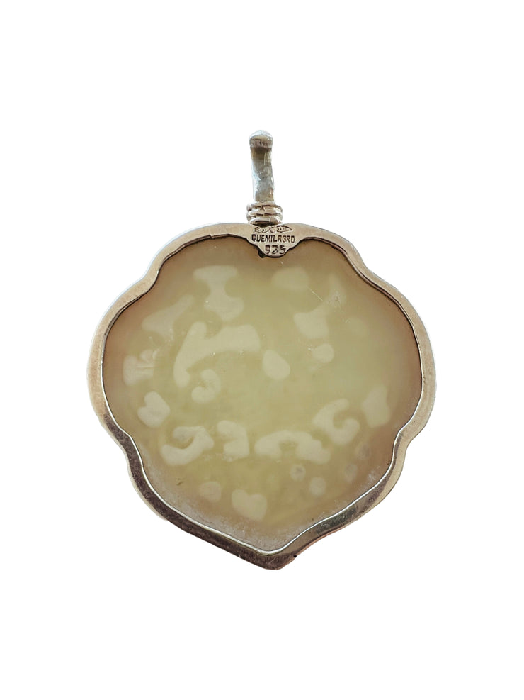 Que Milargo 925 Carved Phoenix Bird Charm Pendant