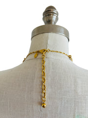 Extra Long Multi Chain Gold Coin Necklace