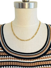Unisex 14K Italian Figaro Chain Necklace