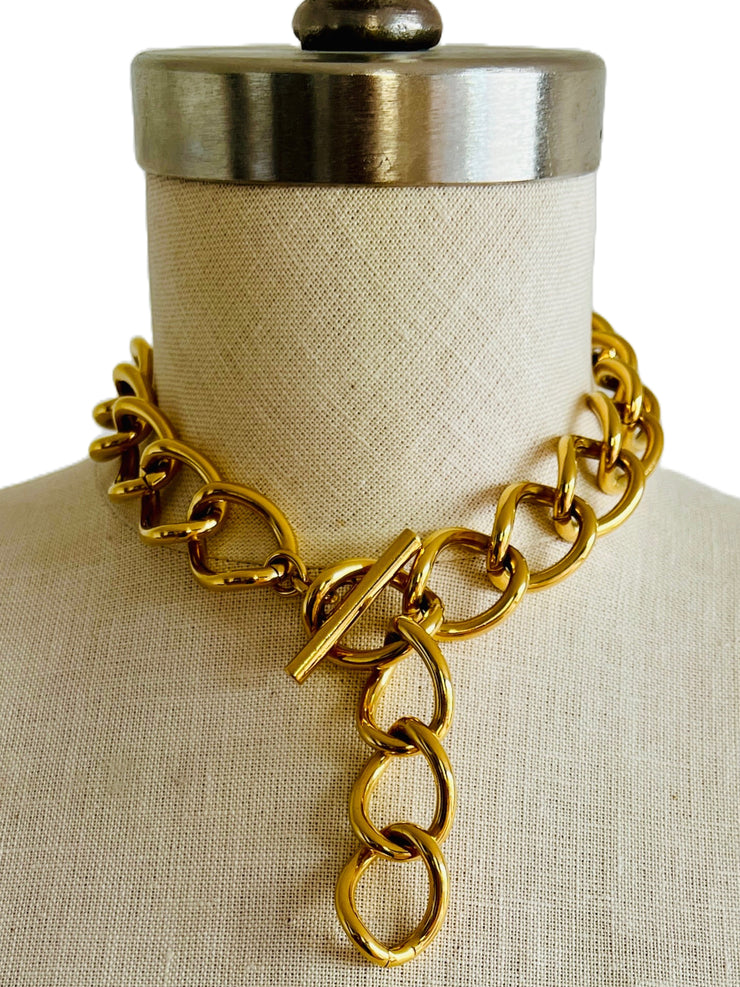 Chunky Toggle Chain Choker Necklace