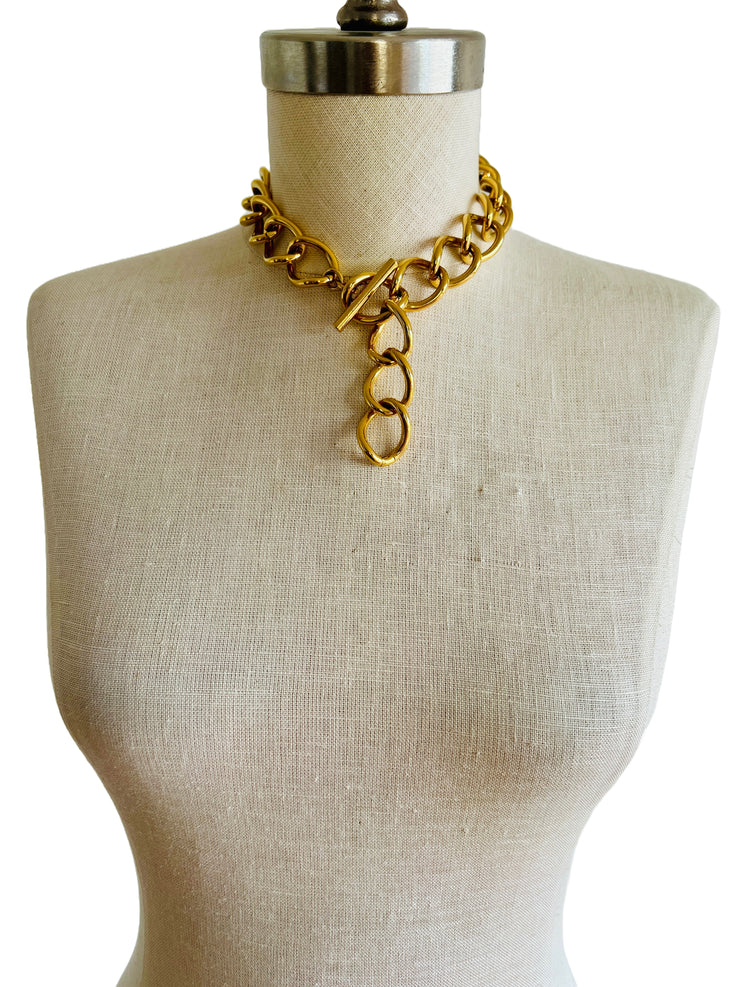 Chunky Toggle Chain Choker Necklace