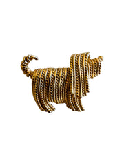 Shaggy Dog Figural Brooch
