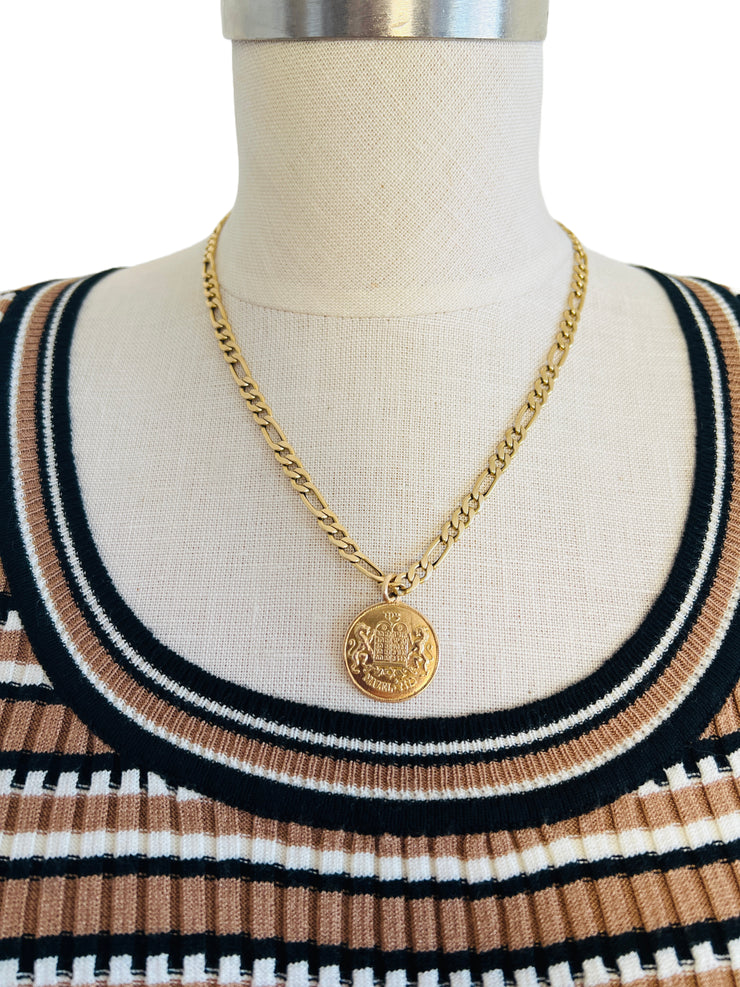 14k Lions of Judah Medallion Pendant