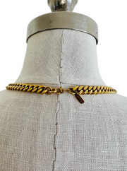 Thick Gold Curb Chain Necklace