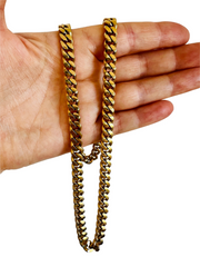Thick Gold Curb Chain Necklace