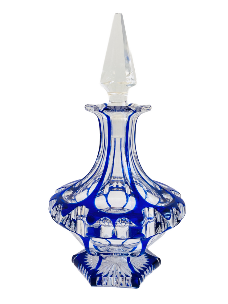 19th Century Large Blue Cologne Bottle