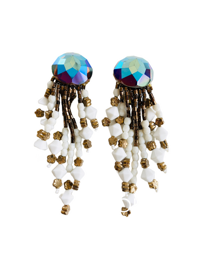 1980's Tassel Clip Earrings