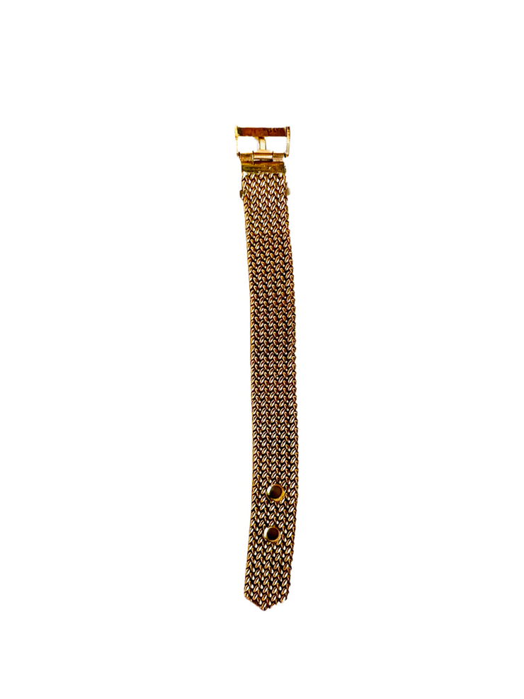 1940's Retro 18k Gold Mesh Buckle Ring