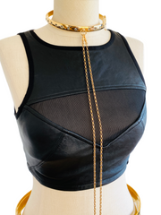 Agent Provacateur Swarovski Crystal Gold Chain Choker