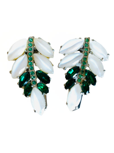 Art Deco Green Dress Clips