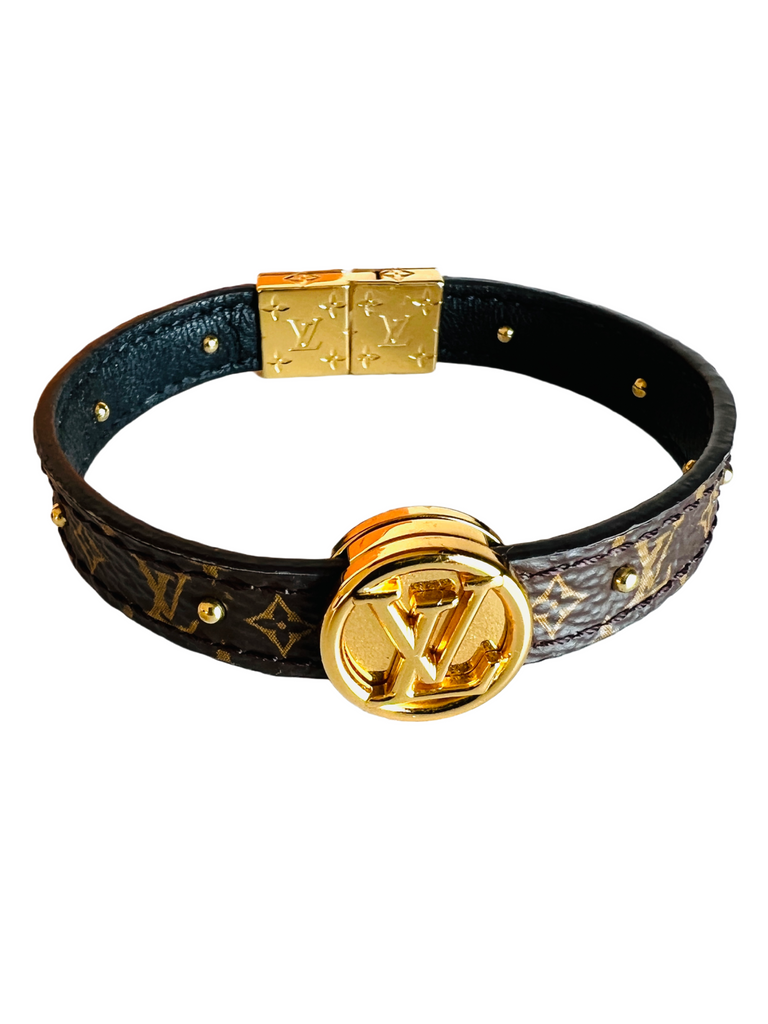 Louis Vuitton LV Circle Reversible Bracelet Monogram Canvas and Leather  Brown 16275199