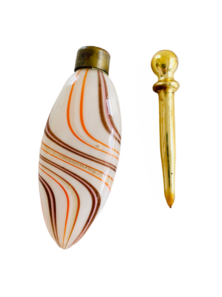 German Hand Blown Mercury Glass Perfume Bottle