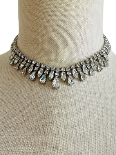 Weiss Rhinestone Choker Necklace & Earrings