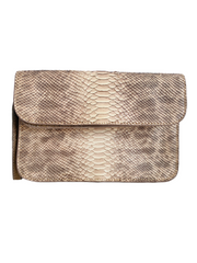 Leather Snake Texture Clutch Handbag