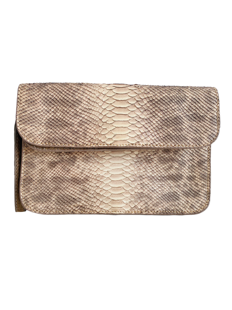Leather Snake Texture Clutch Handbag