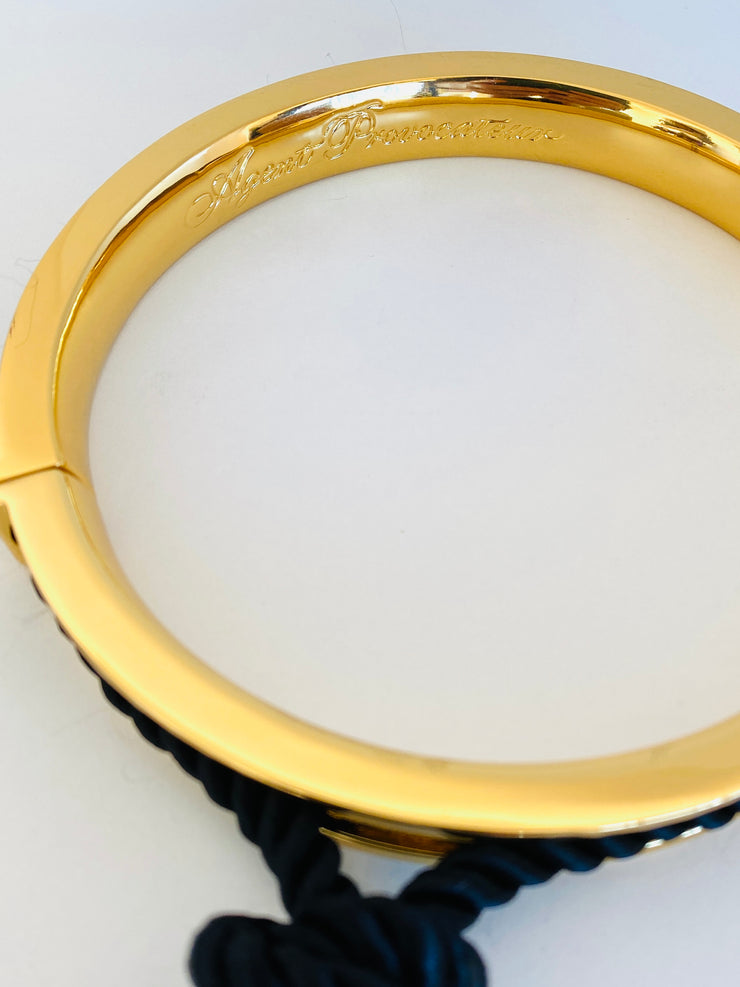 Agent Provocateur Xena Gold Black Silk Rope Choker
