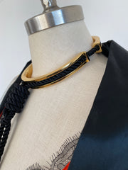 Agent Provocateur Xena Gold Black Silk Rope Choker