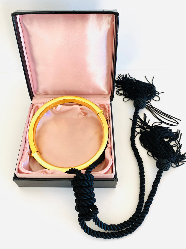 Agent Provocateur Xena Gold Black Silk Rope Choker