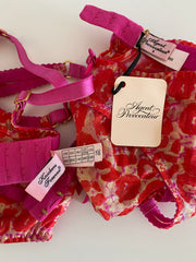 Agent Provocateur "Kit" Set 36C Bra / Sz 3 Brief Suspenders