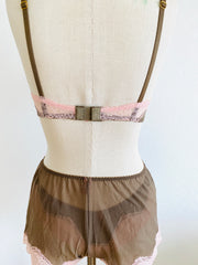 3 Pc. Agent Provocateur "Caramba" Set 34D Bra / Sz 3 Thong Briefs & Shorts