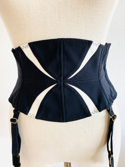 Agent Provocateur Black White "Fenella" Waspie Sz 3