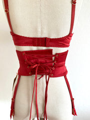 Agent Provocateur Red "Delphine" Waspie 32DD Sz 3
