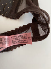 Agent Provocateur Brown Polka Dot Bra 34D