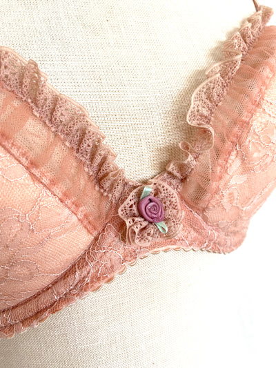 Agent Provocateur Peach Lace Bra 32E