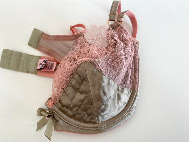 Agent Provocateur Quilted Beige Peach Lace Bra 34D