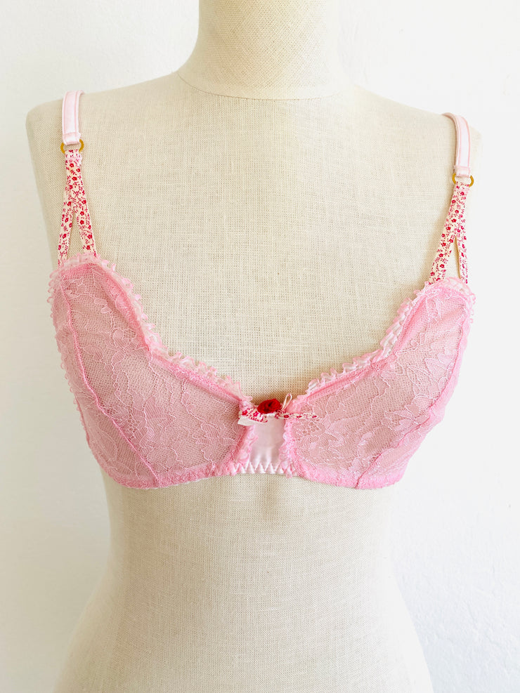 Agent Provocateur Pink Lace Bra Size M