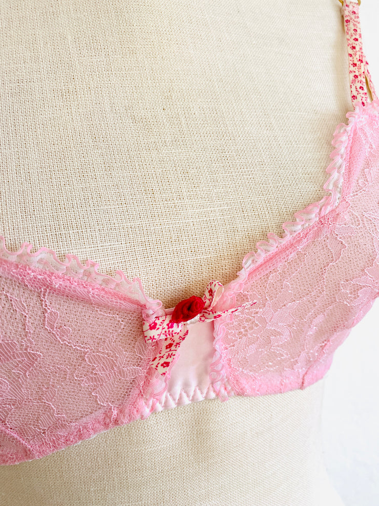 Agent Provocateur Pink Lace Bra Size M