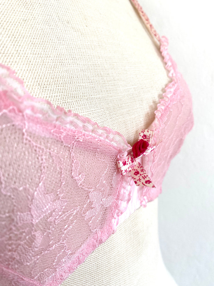 Agent Provocateur Pink Lace Bra Size M