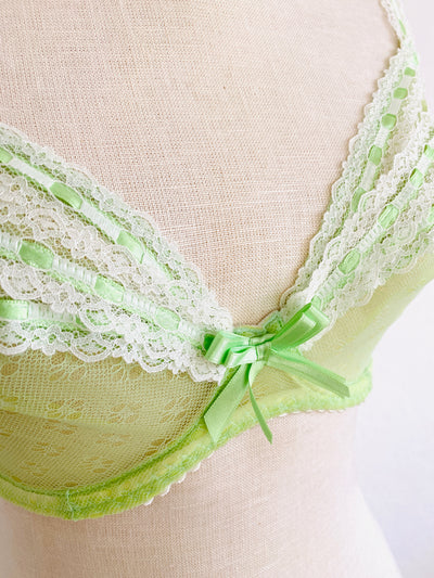 Agent Provocateur Lime Green Lace Bra 32E