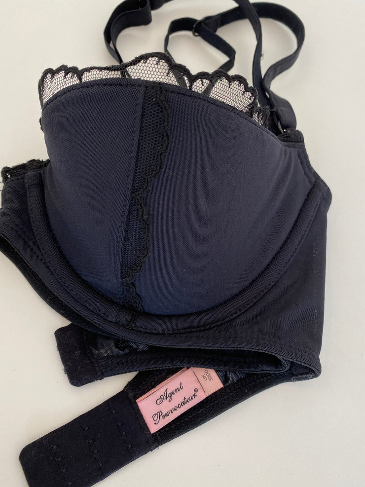 Agent Provocateur Black Mesh Bra 32DD