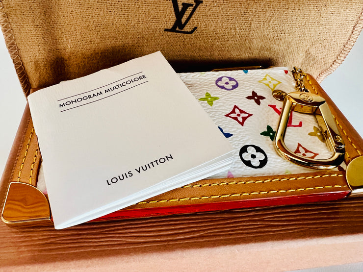 Louis Vuitton Murakami Multicolor Key Pouch Monogram Pochette Cles