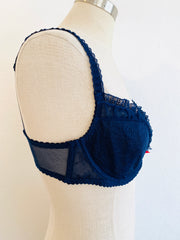 Agent Provocateur Navy Blue Lace Bra 32DD