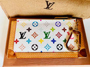 2003 Louis Vuitton Logo Monogram Multicolor Pochette Wallet