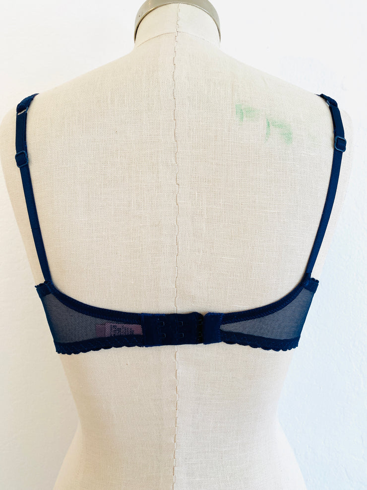 Agent Provocateur Navy Blue Lace Bra 32DD