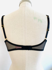 Agent Provocateur Black Metallic Bronze Snakeskin Bra 34DD